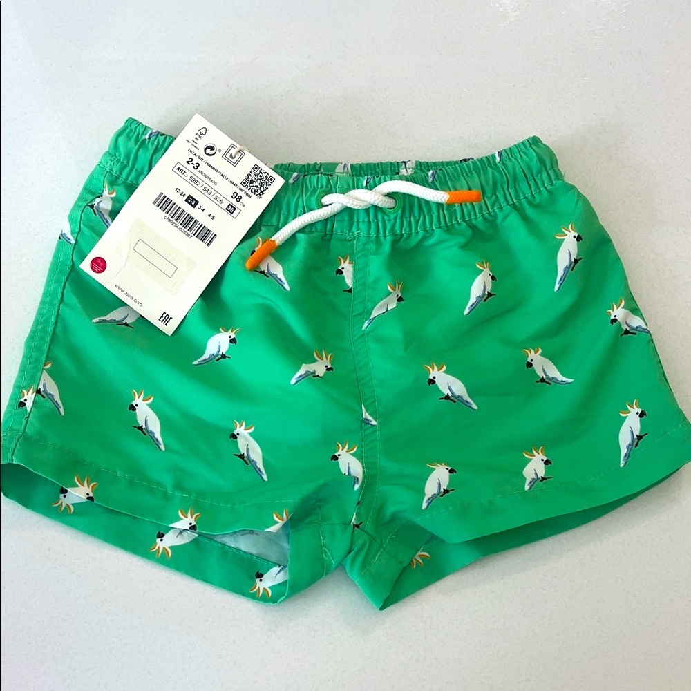 Zara Kids Swim Trunks 🦜